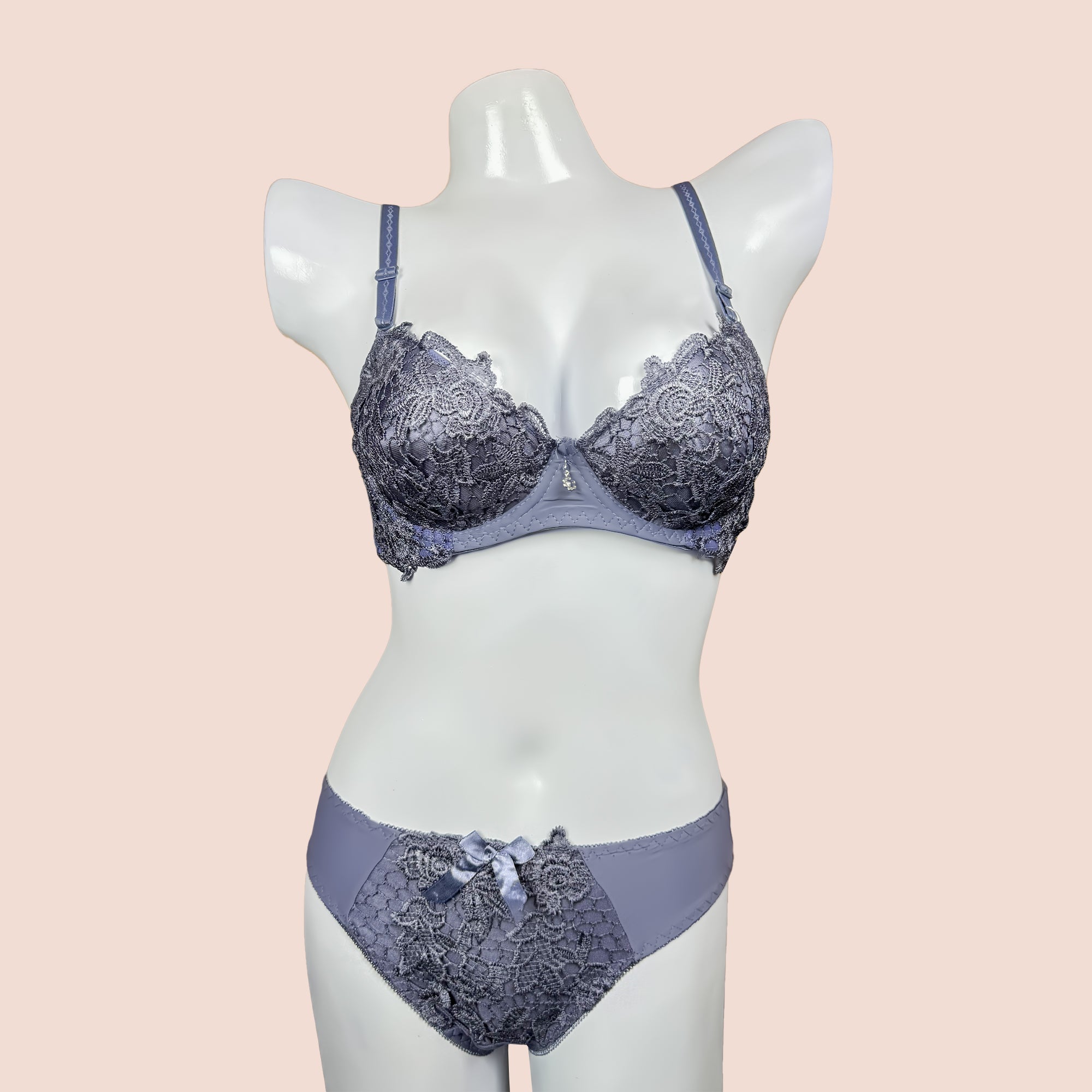 Sexy Bridal Underwire Push Up Padded Bra Panty Set