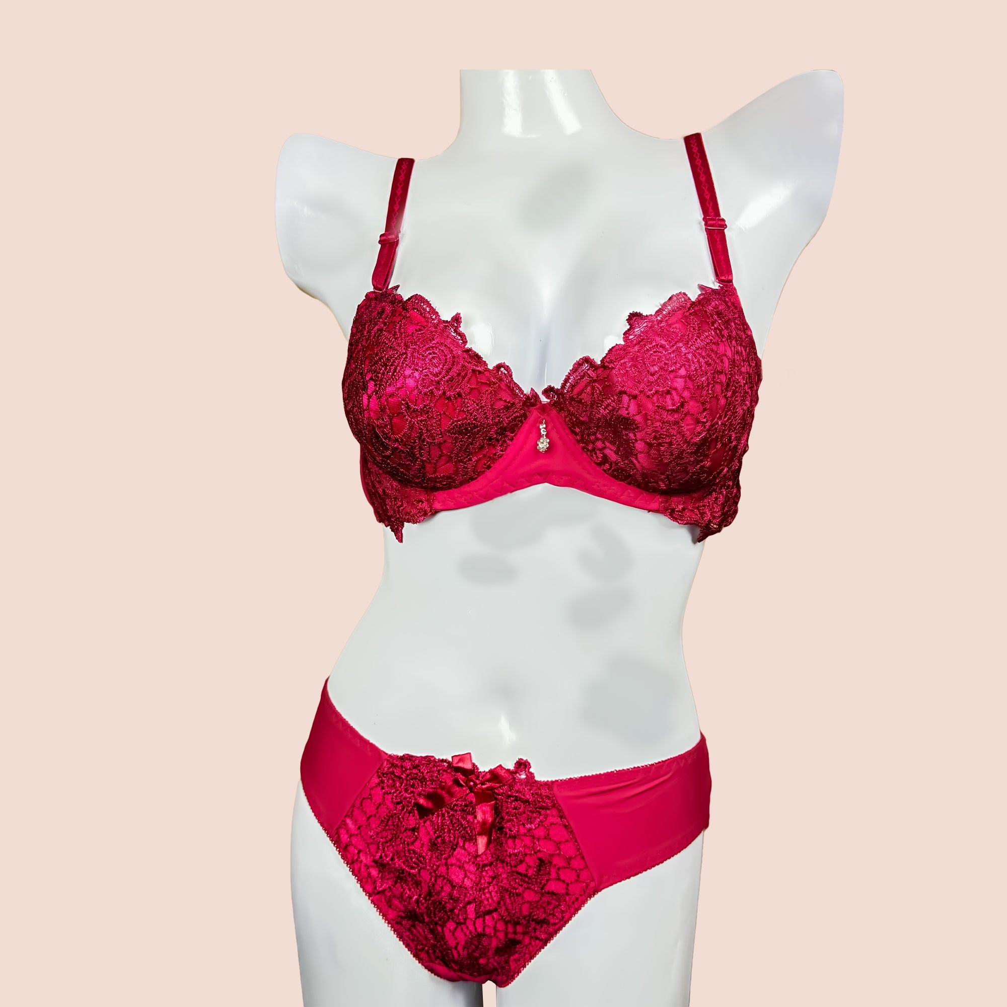 Sexy Bridal Underwire Push Up Padded Bra Panty Set