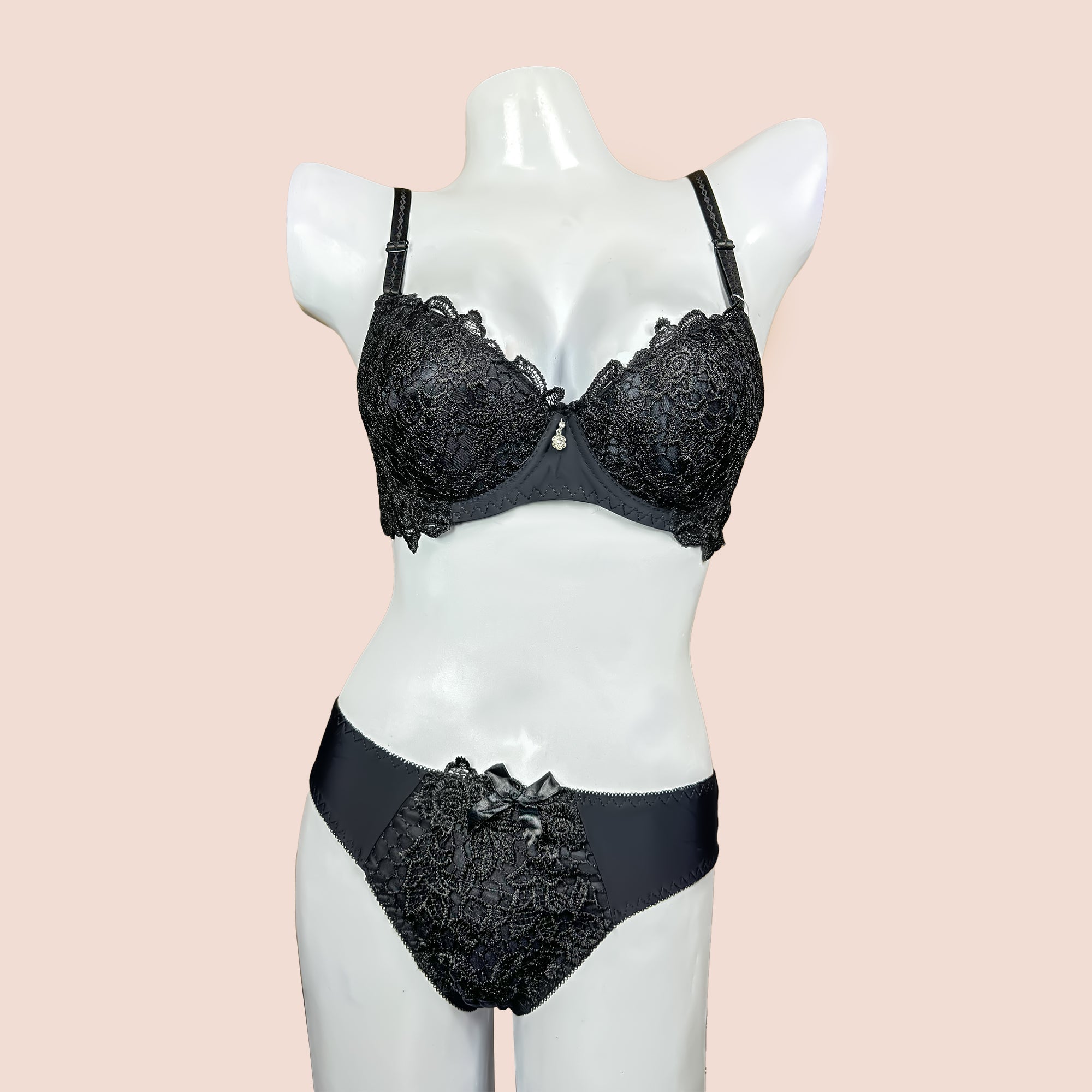 Sexy Bridal Underwire Push Up Padded Bra Panty Set