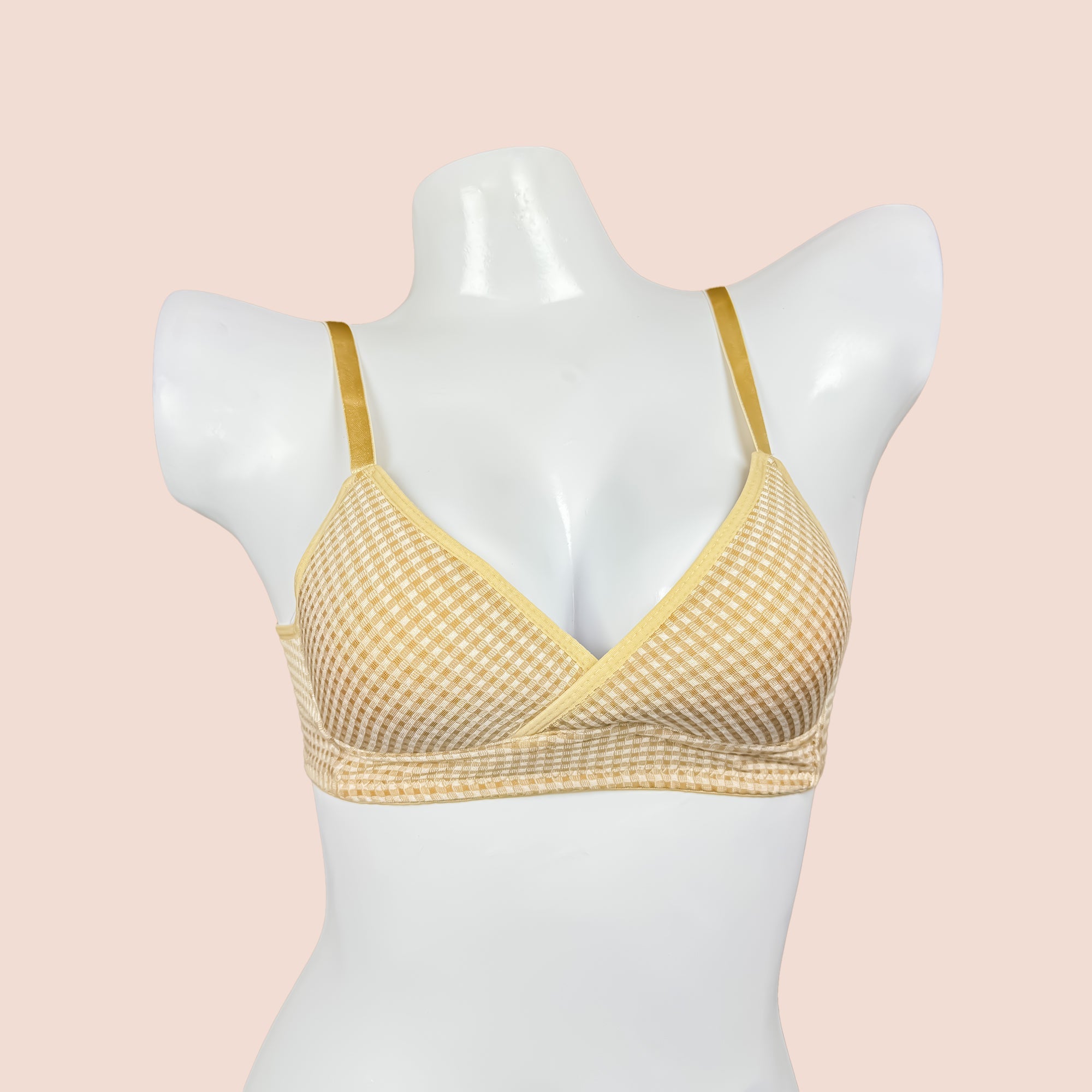 Smart Push Up Check Daily Wear Non Wire T-shirt Bra