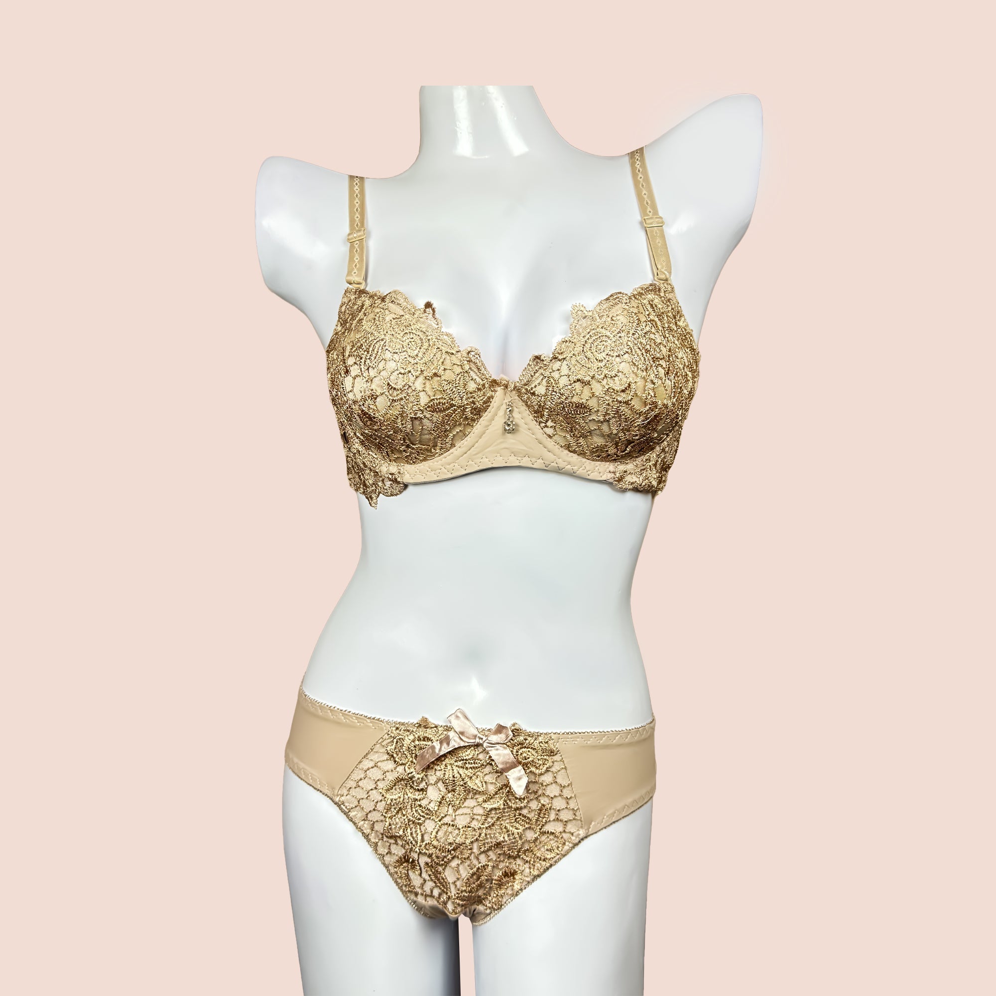 Sexy Bridal Underwire Push Up Padded Bra Panty Set