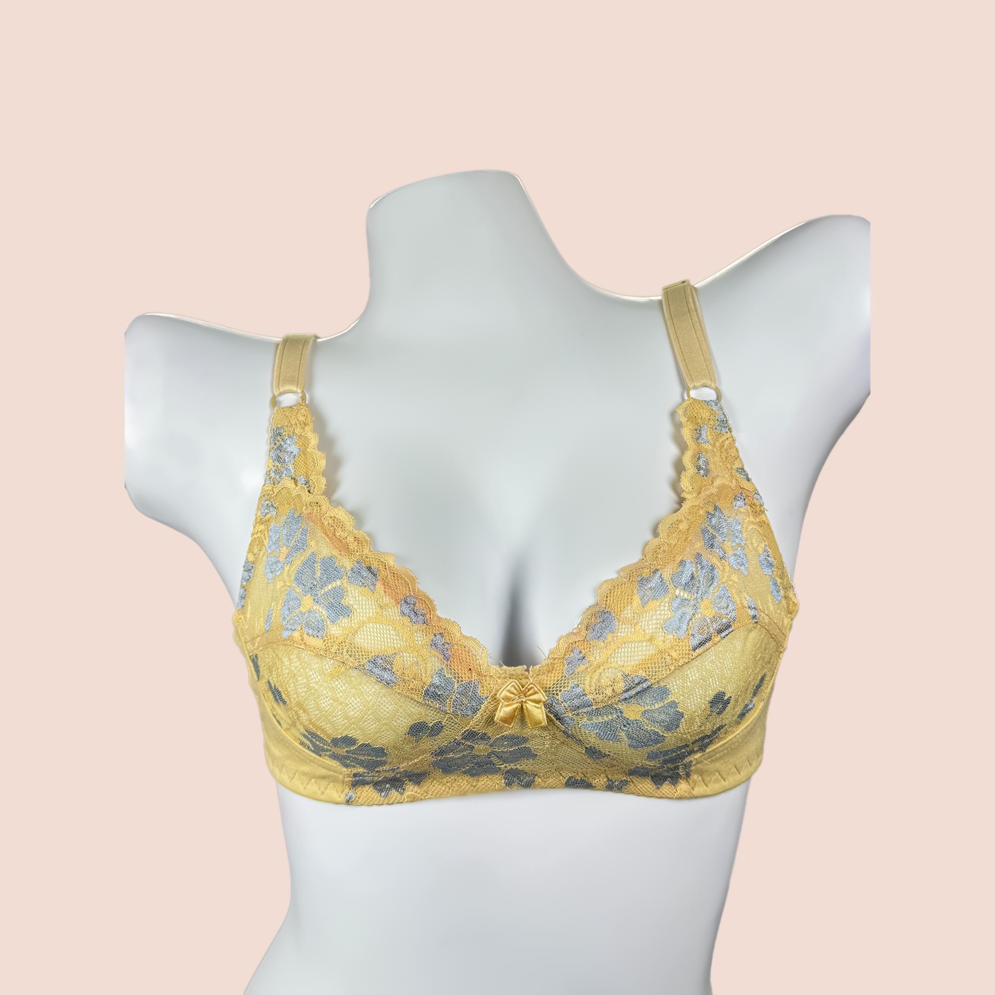 Daily Wear Cotton Net Flower Printed Bra