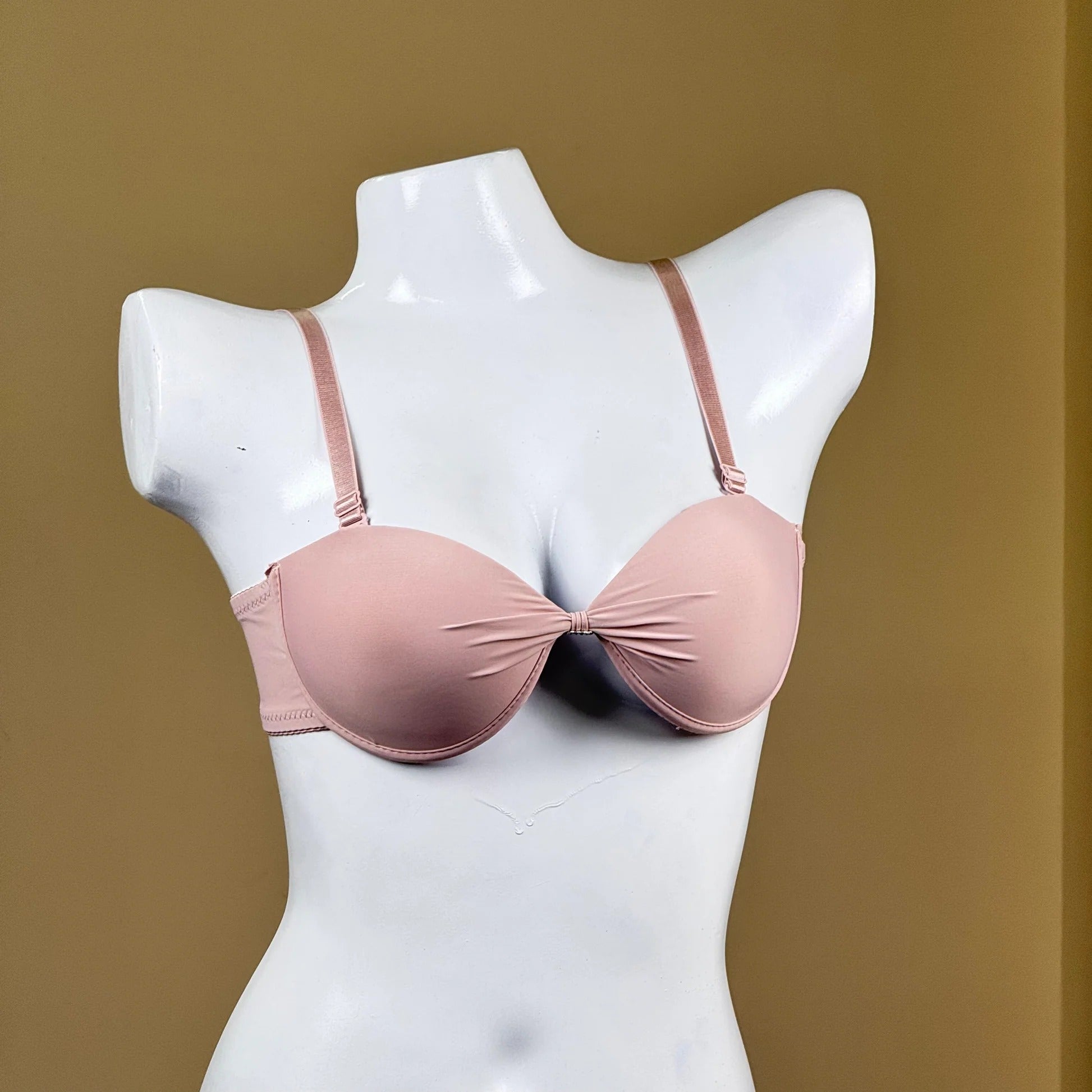 Convertible Padded Push-Up Underwired Bra, Strapless with Front Ring