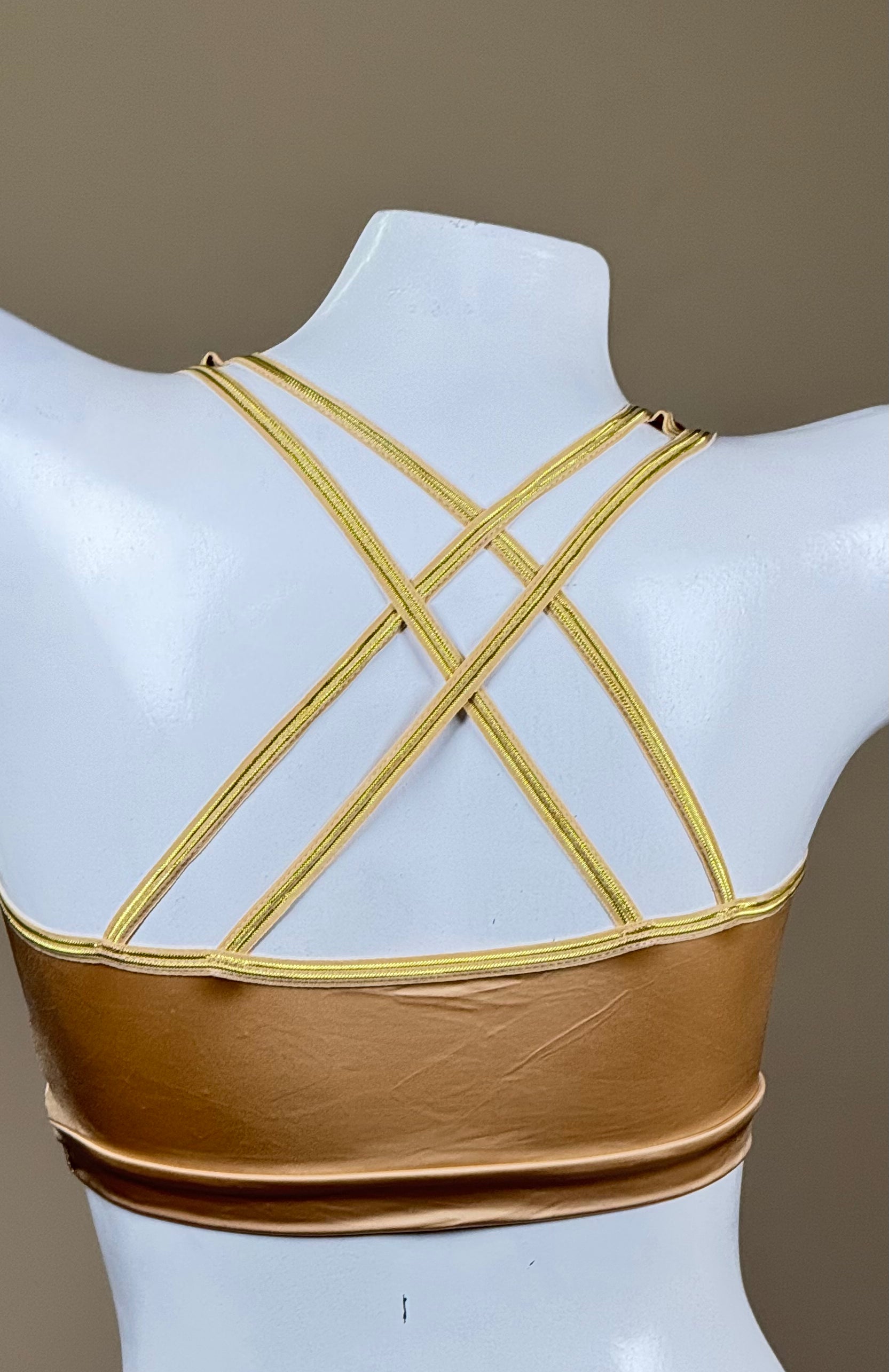 Luxury Soft Silk Removable Padded Bralette and Panty Set with Elegant Golden Straps