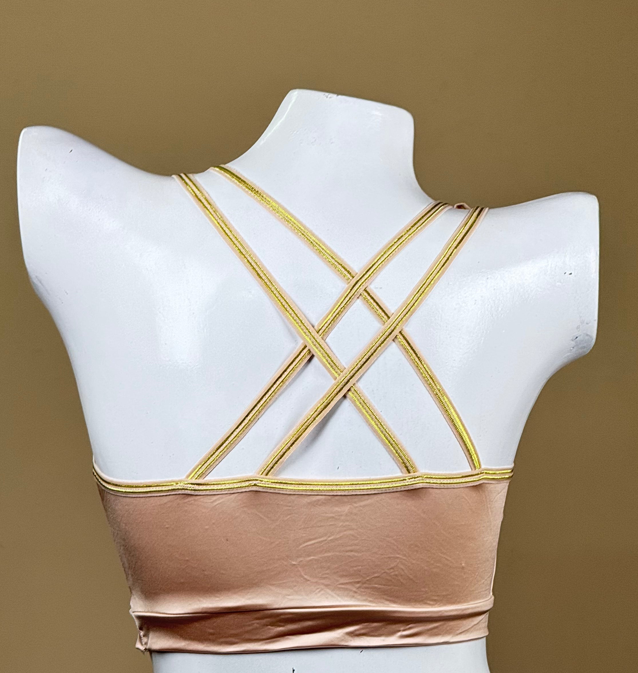 Luxury Soft Silk Removable Padded Bralette and Panty Set with Elegant Golden Straps