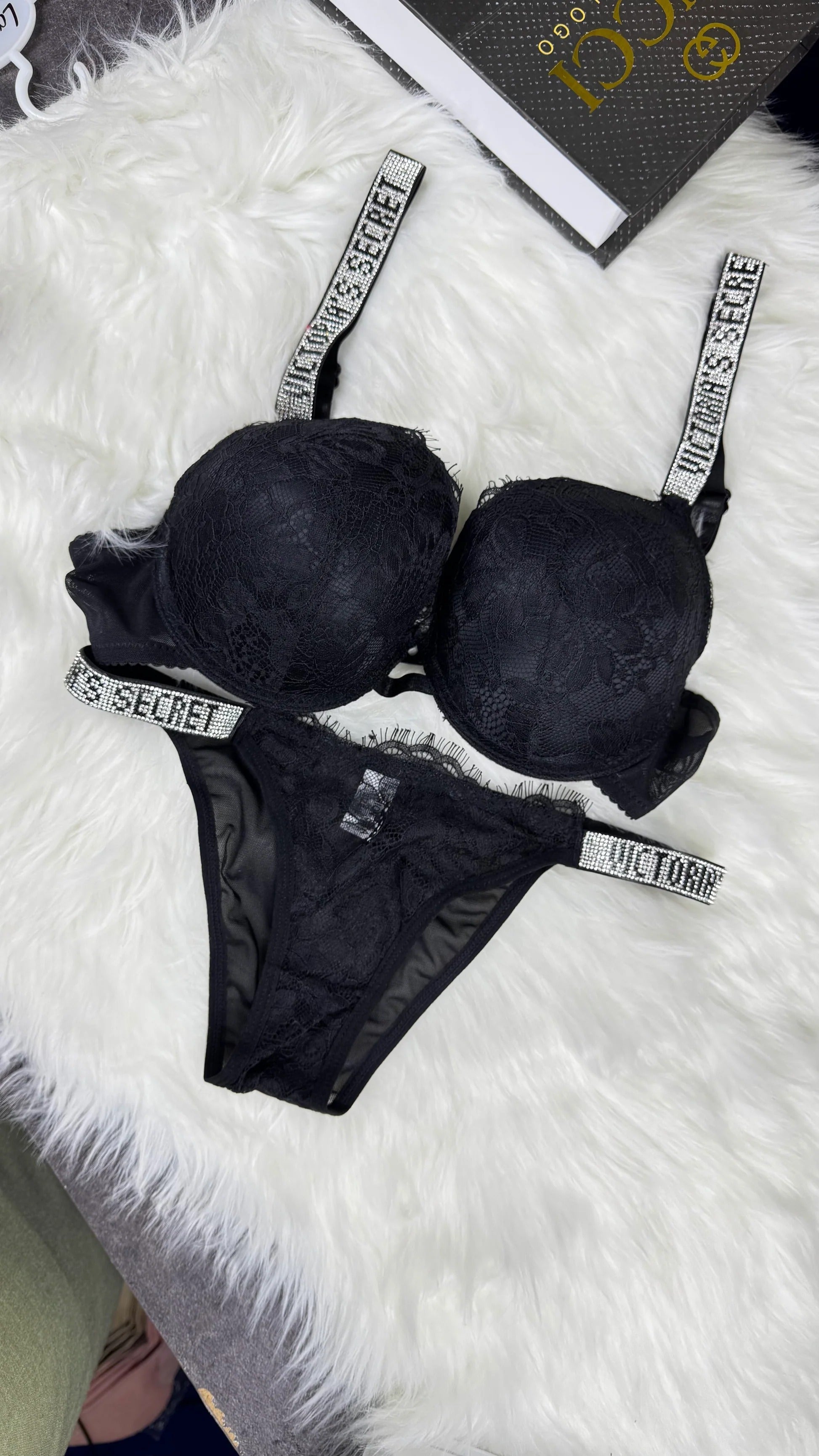 Elegant Victoria Secret Style Lace Bra and Panty Set