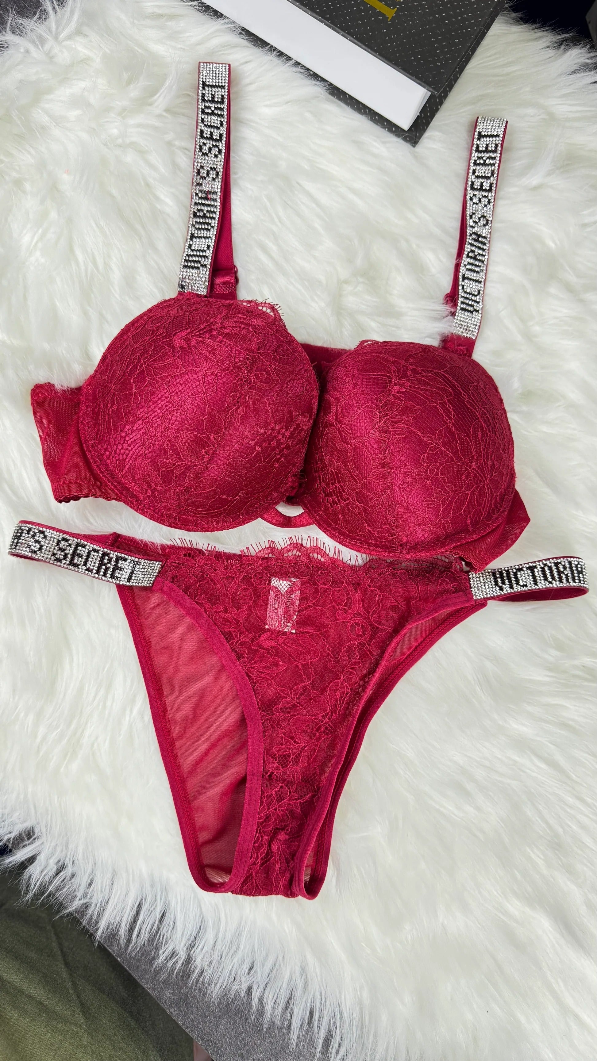 Elegant Victoria Secret Style Lace Bra and Panty Set
