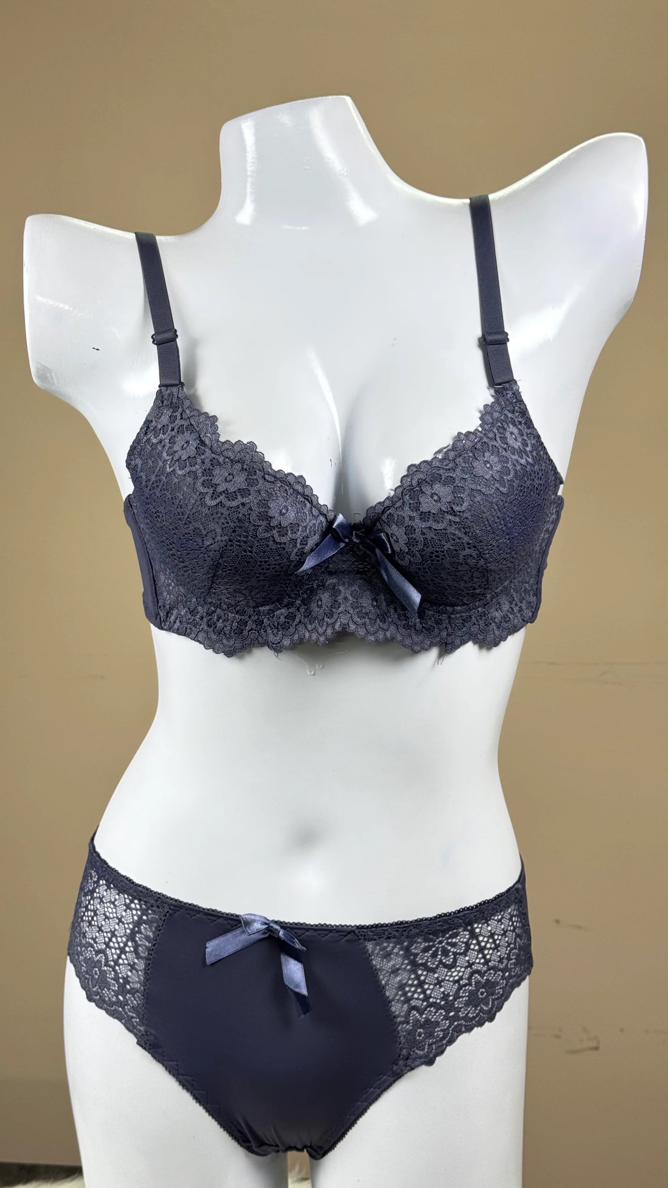 Premium Bridal Lace Bra and Panty Set with Light Foam Padding
