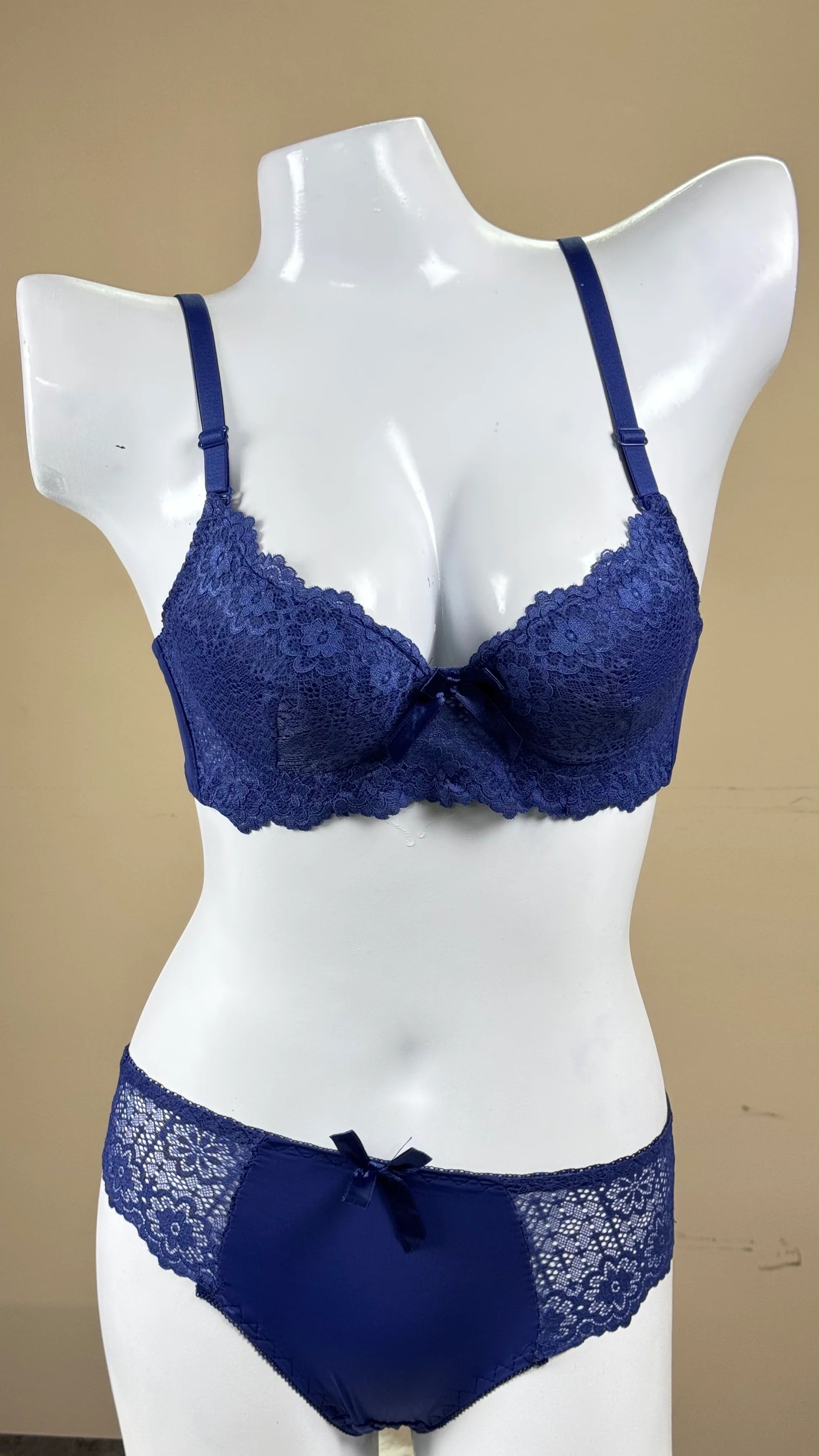 Premium Bridal Lace Bra and Panty Set with Light Foam Padding