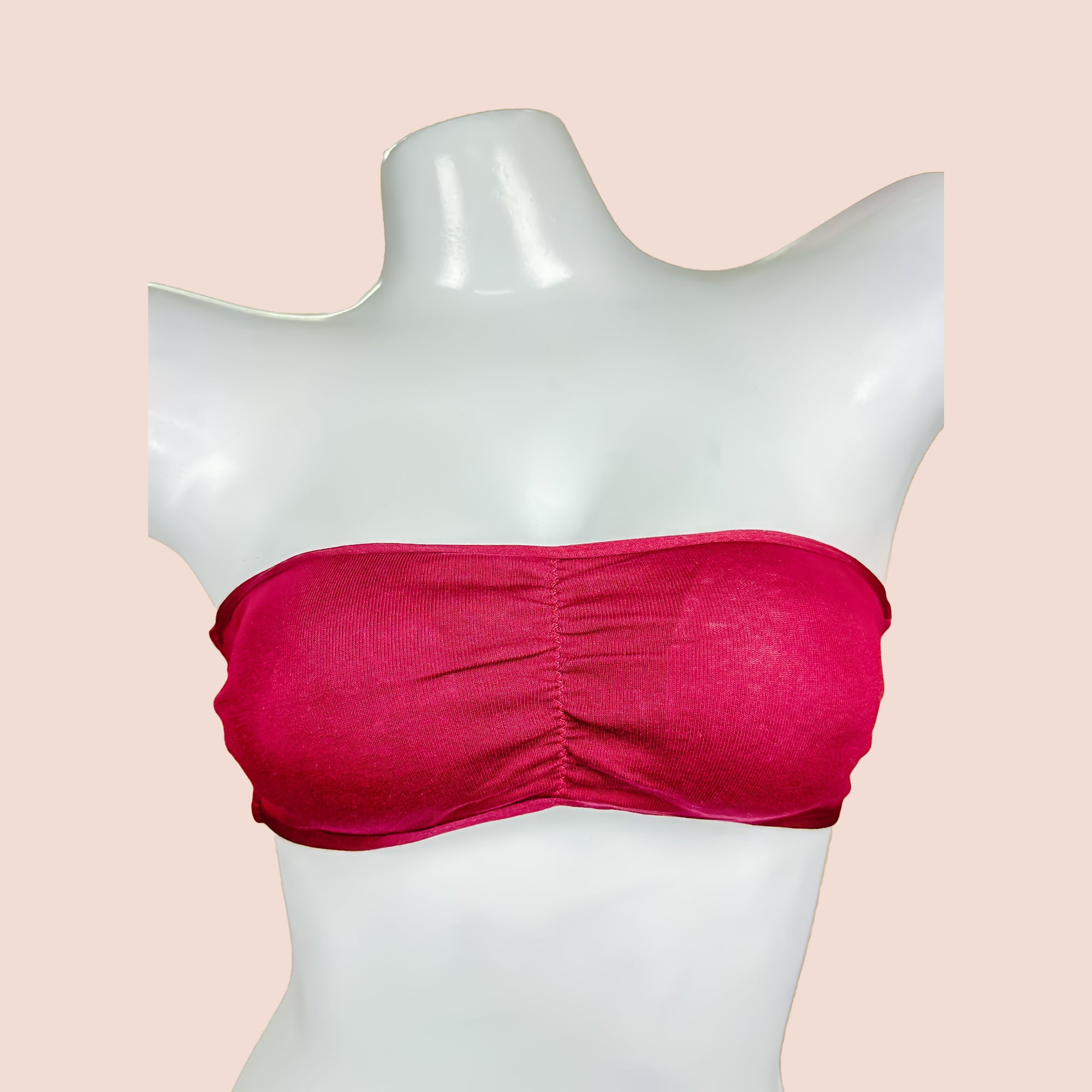 Strapless Wireless Padded Bra with Removable Pads
