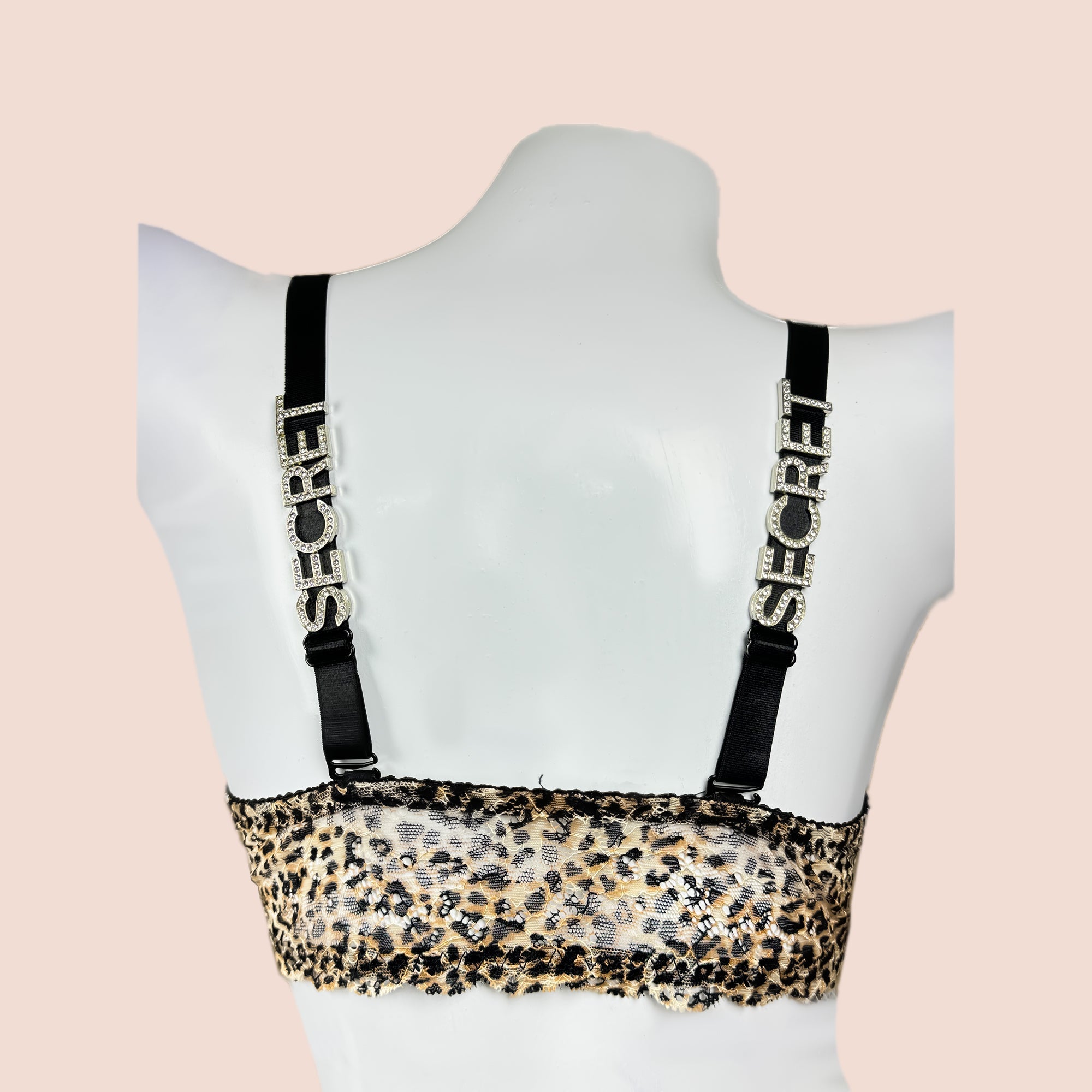 Sexy Secret Front Open Cheetah Printed Padded Bra Panty Set