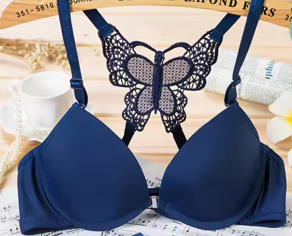 Butterfly Lace Back Front Open Bra