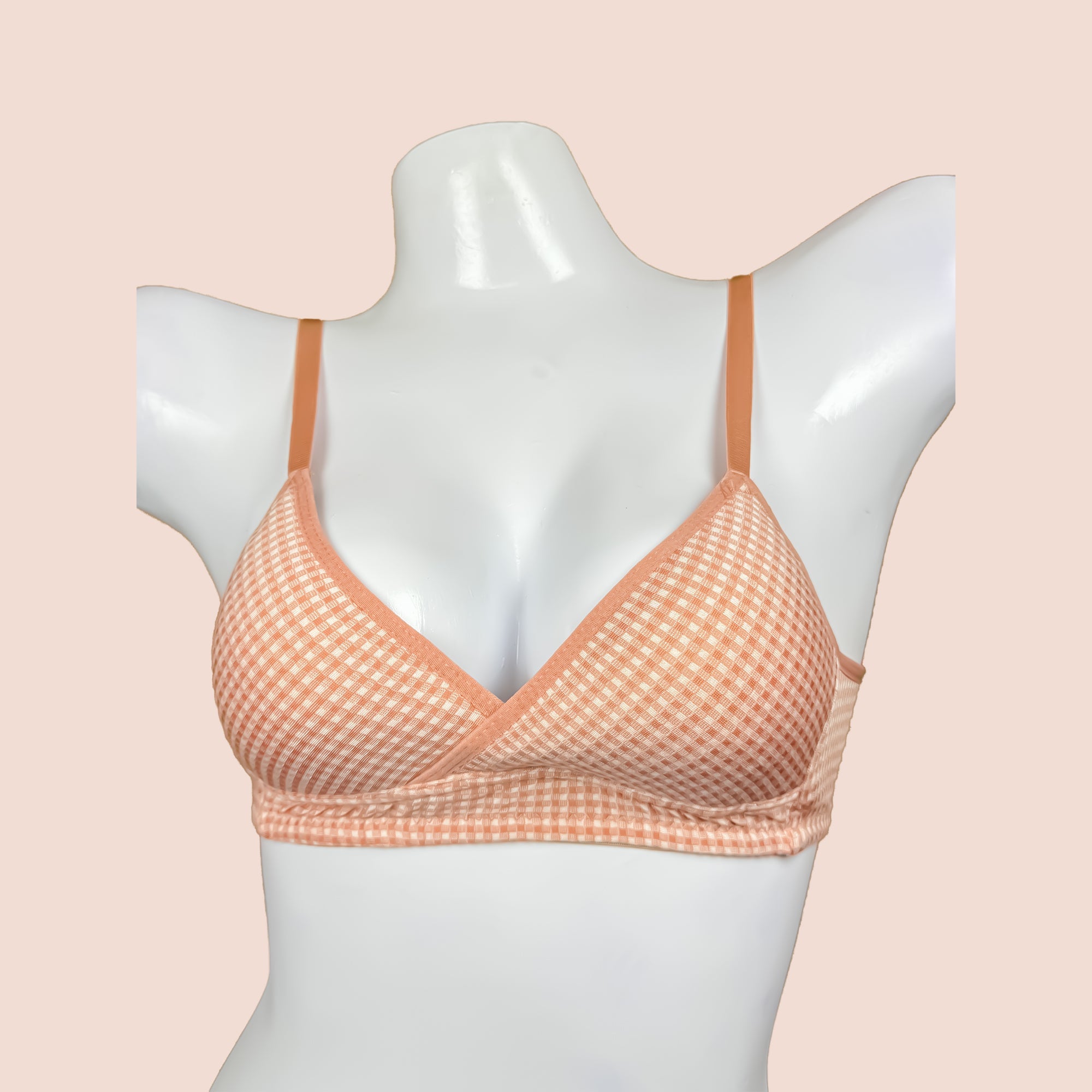 Smart Push Up Check Daily Wear Non Wire T-shirt Bra