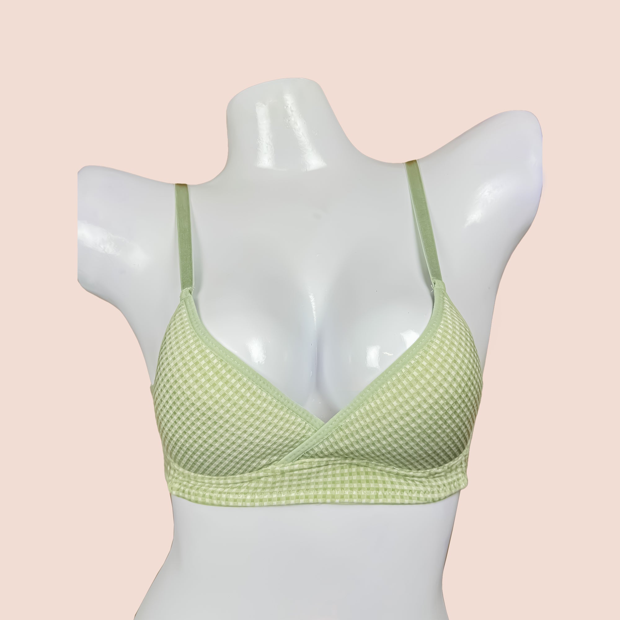 Smart Push Up Check Daily Wear Non Wire T-shirt Bra