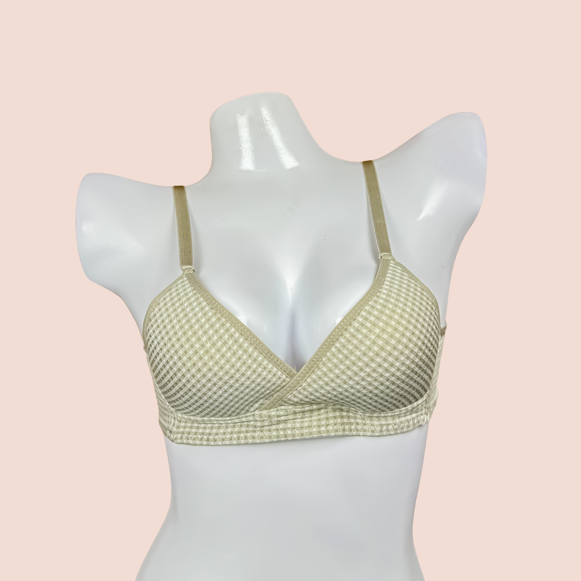 Smart Push Up Check Daily Wear Non Wire T-shirt Bra