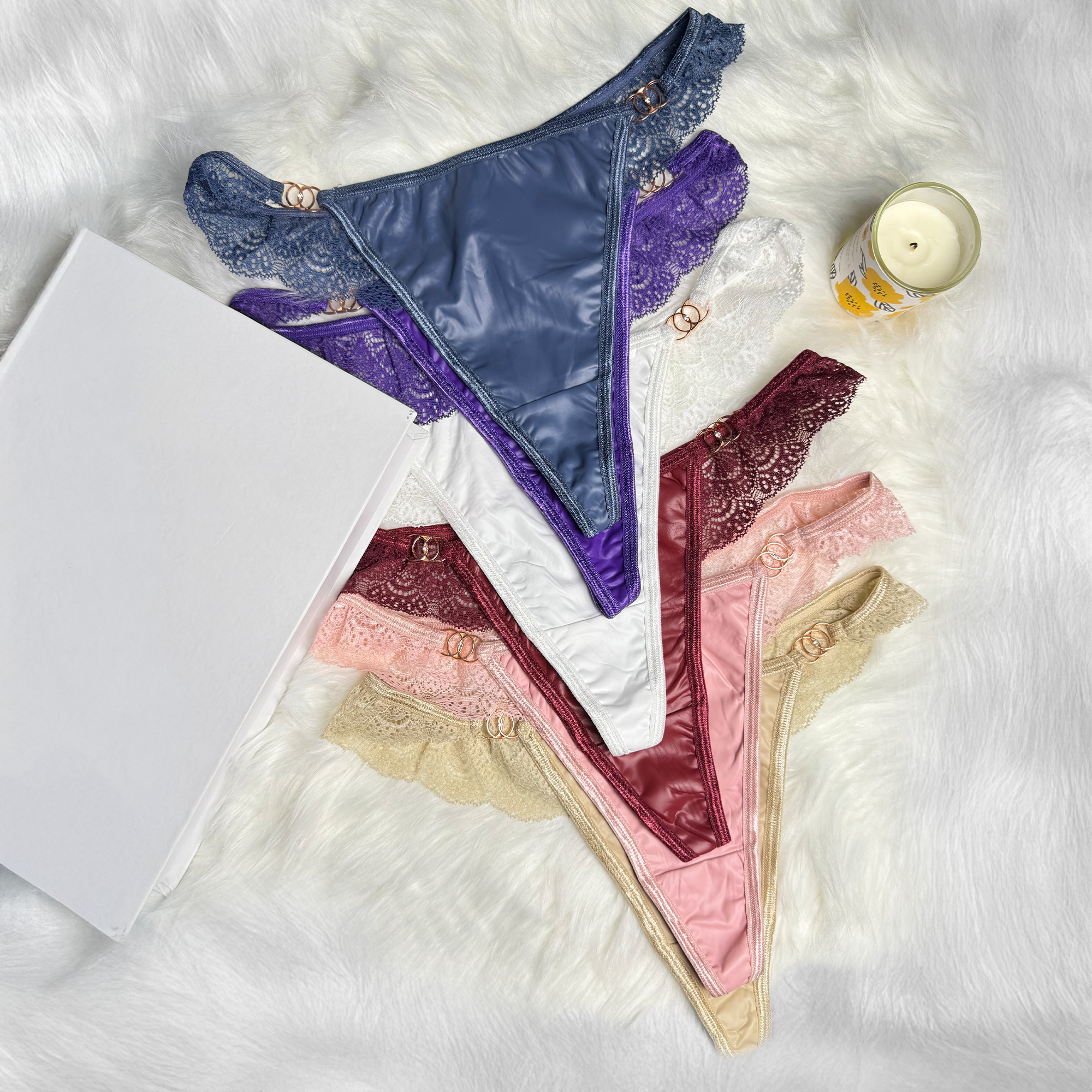 Sexy V Shape French Thong Lace Crotch Seamless Panties