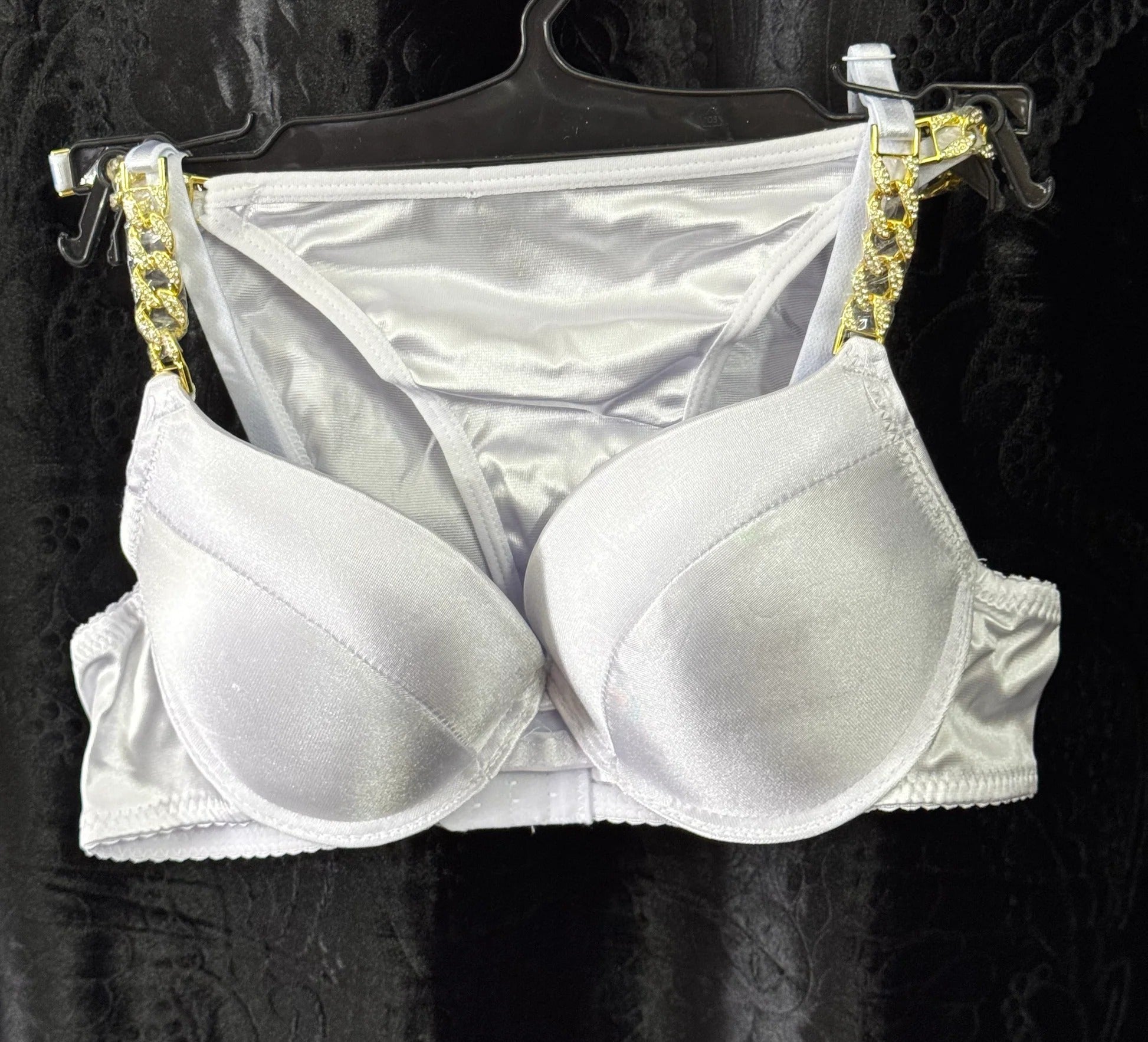 Intimate Silk Bra Panty Set with Stylish Buckle – Luxurious & Comfortable