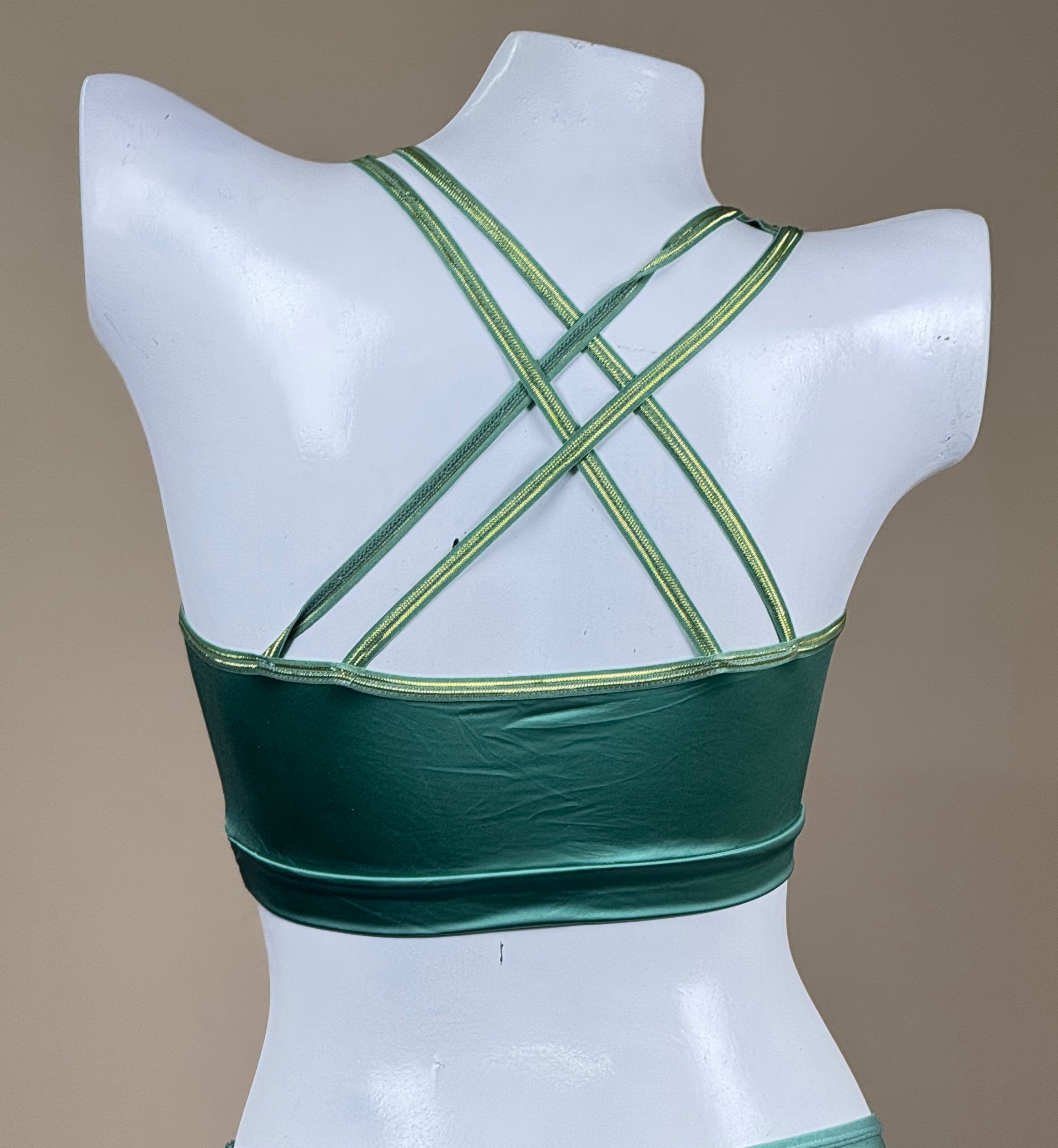 Luxury Soft Silk Removable Padded Bralette and Panty Set with Elegant Golden Straps