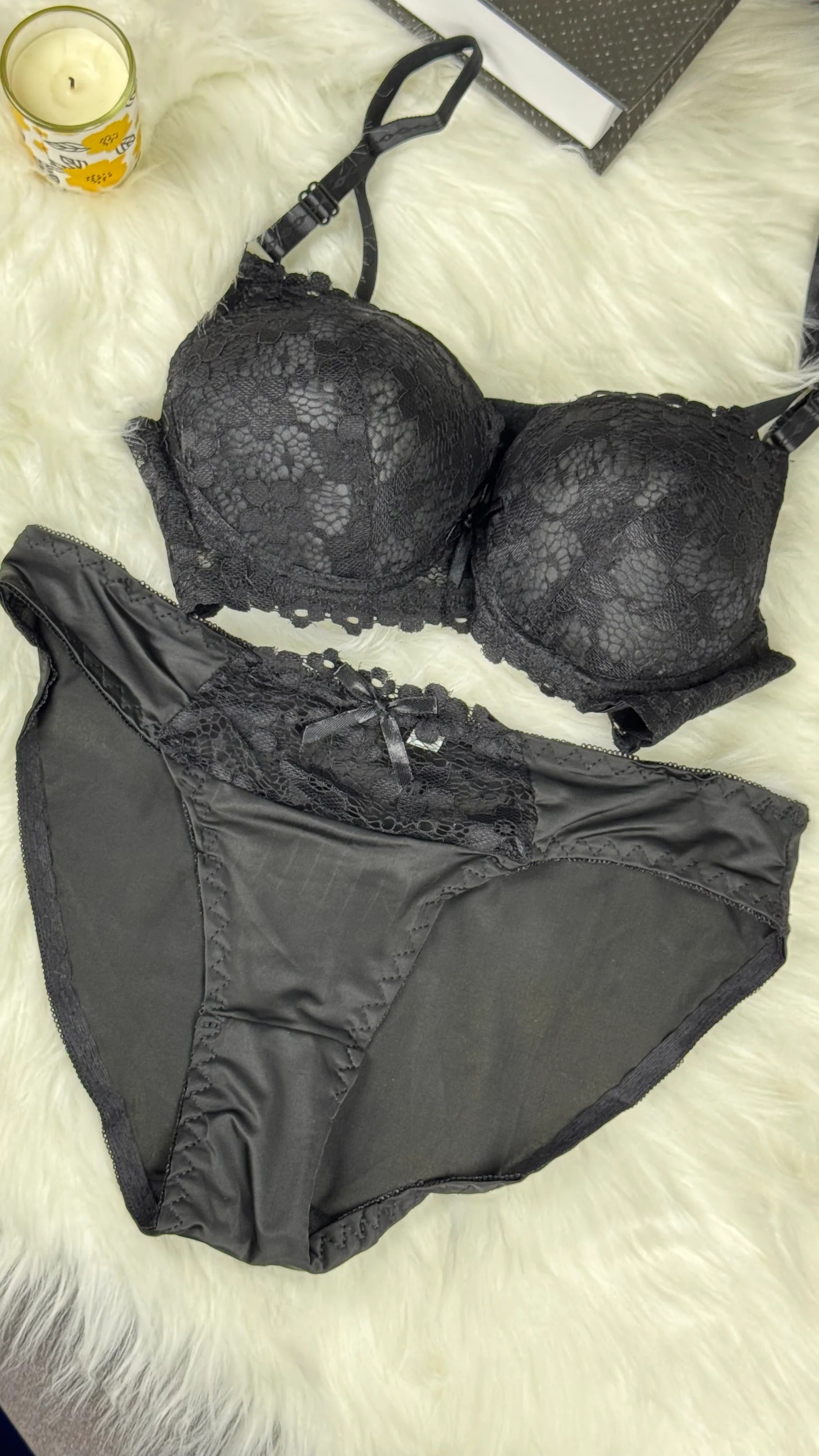 Elegant Bridal Soft Lace Push Up Bra and Panty Set