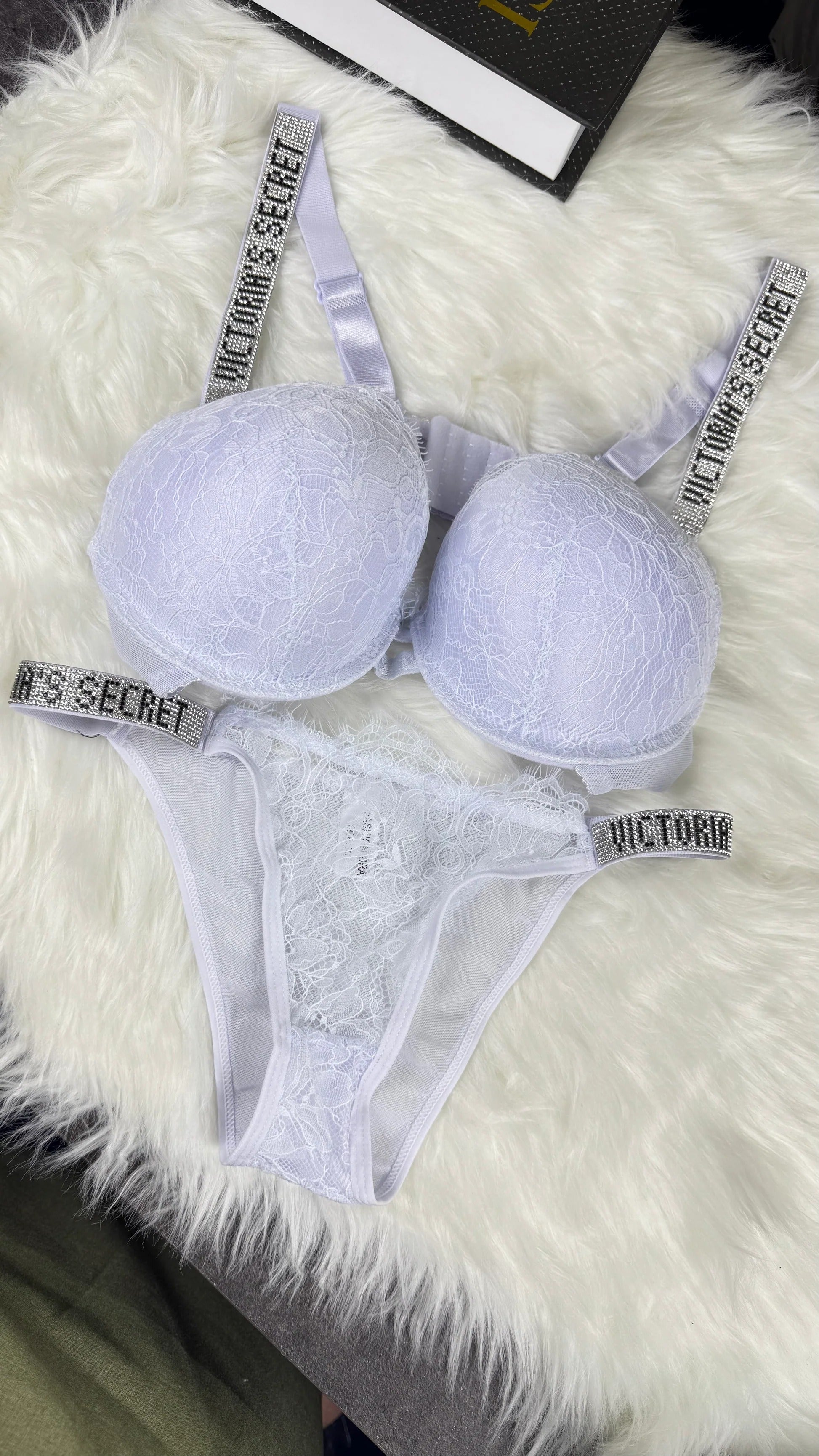 Elegant Victoria Secret Style Lace Bra and Panty Set
