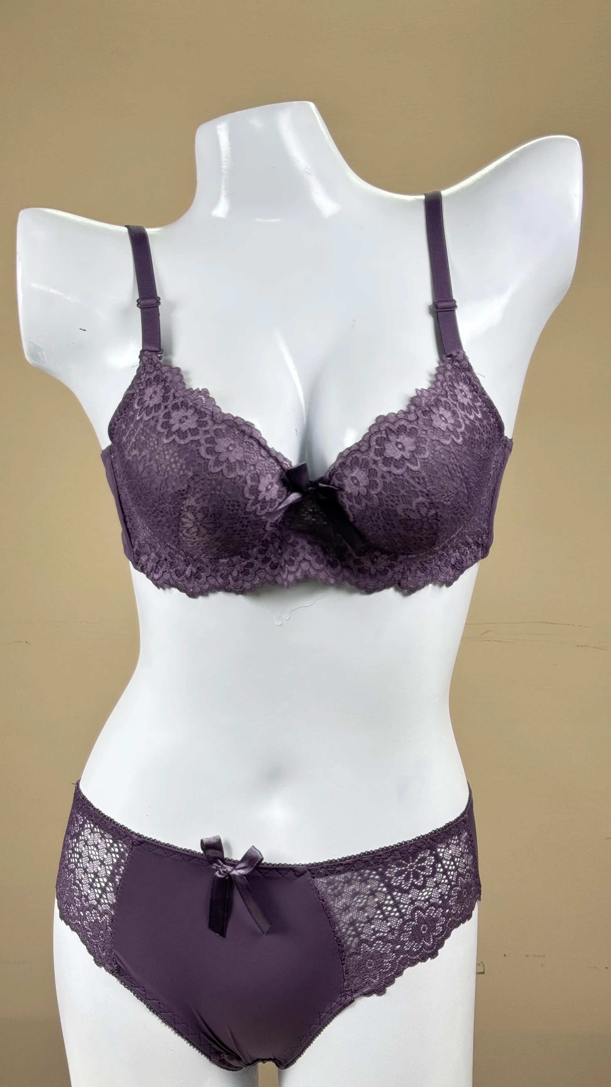 Premium Bridal Lace Bra and Panty Set with Light Foam Padding