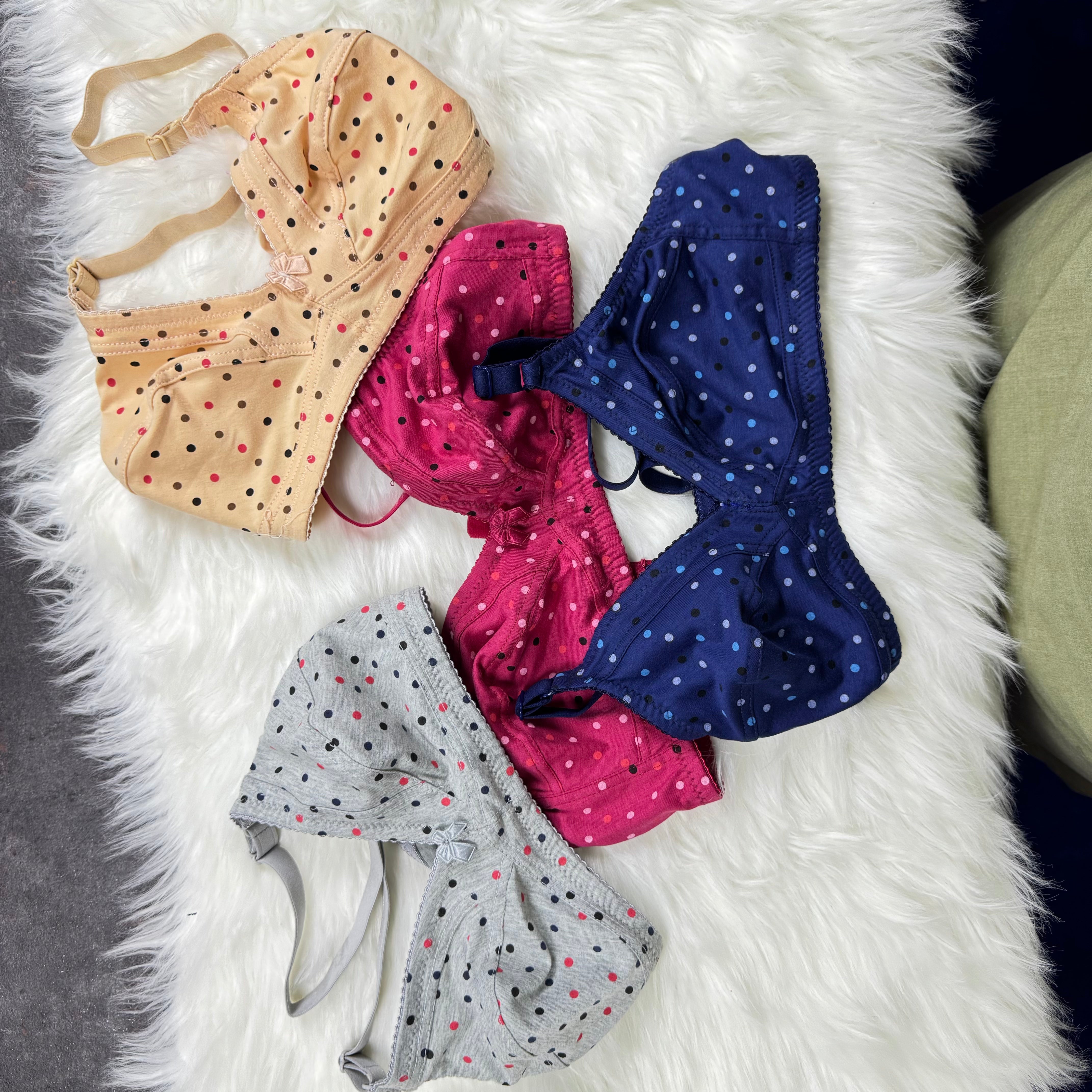 Daily Wear Colorful Printed Soft Cotton Bras