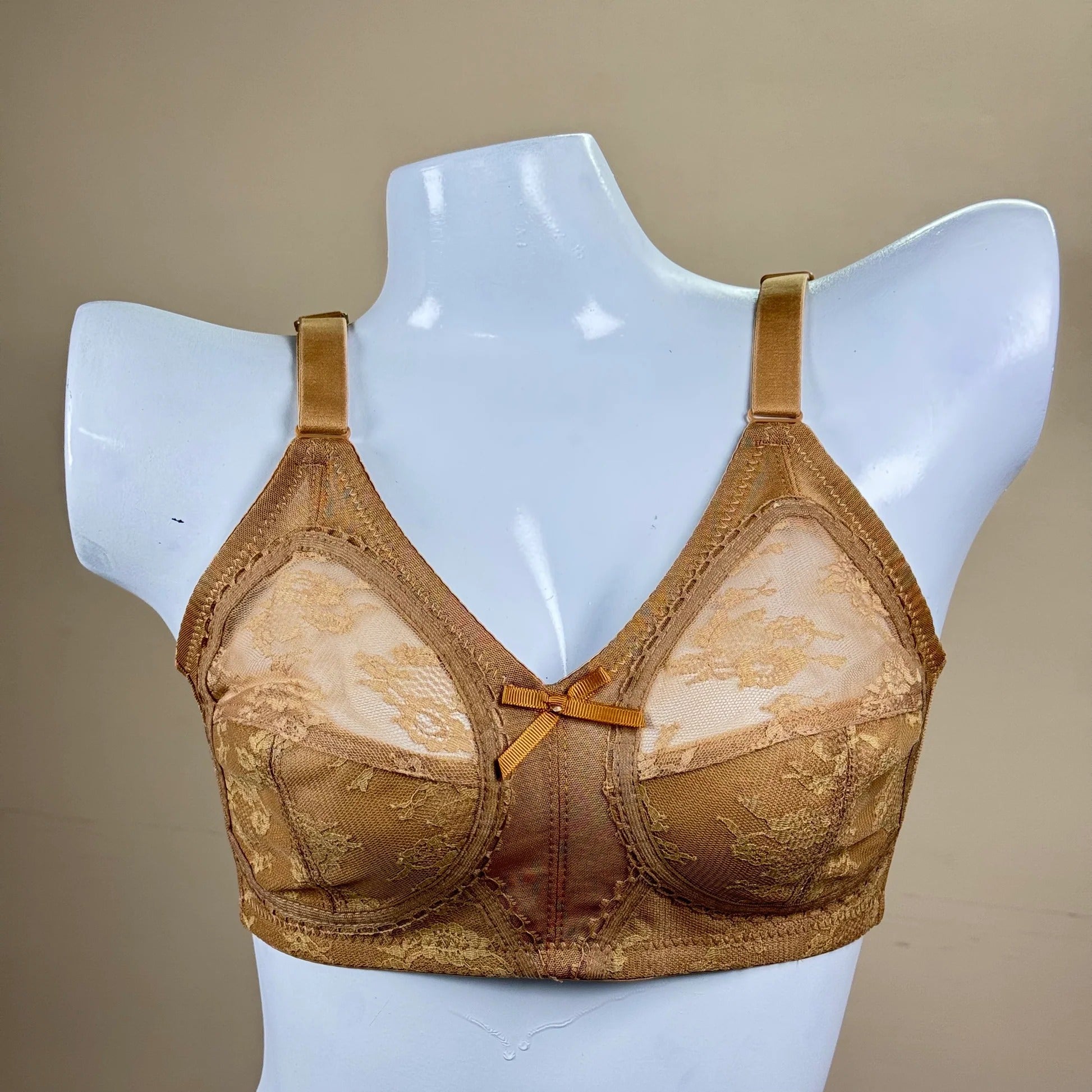 Plus Size Full Coverage Lacy Net Bra Soft & Breathable