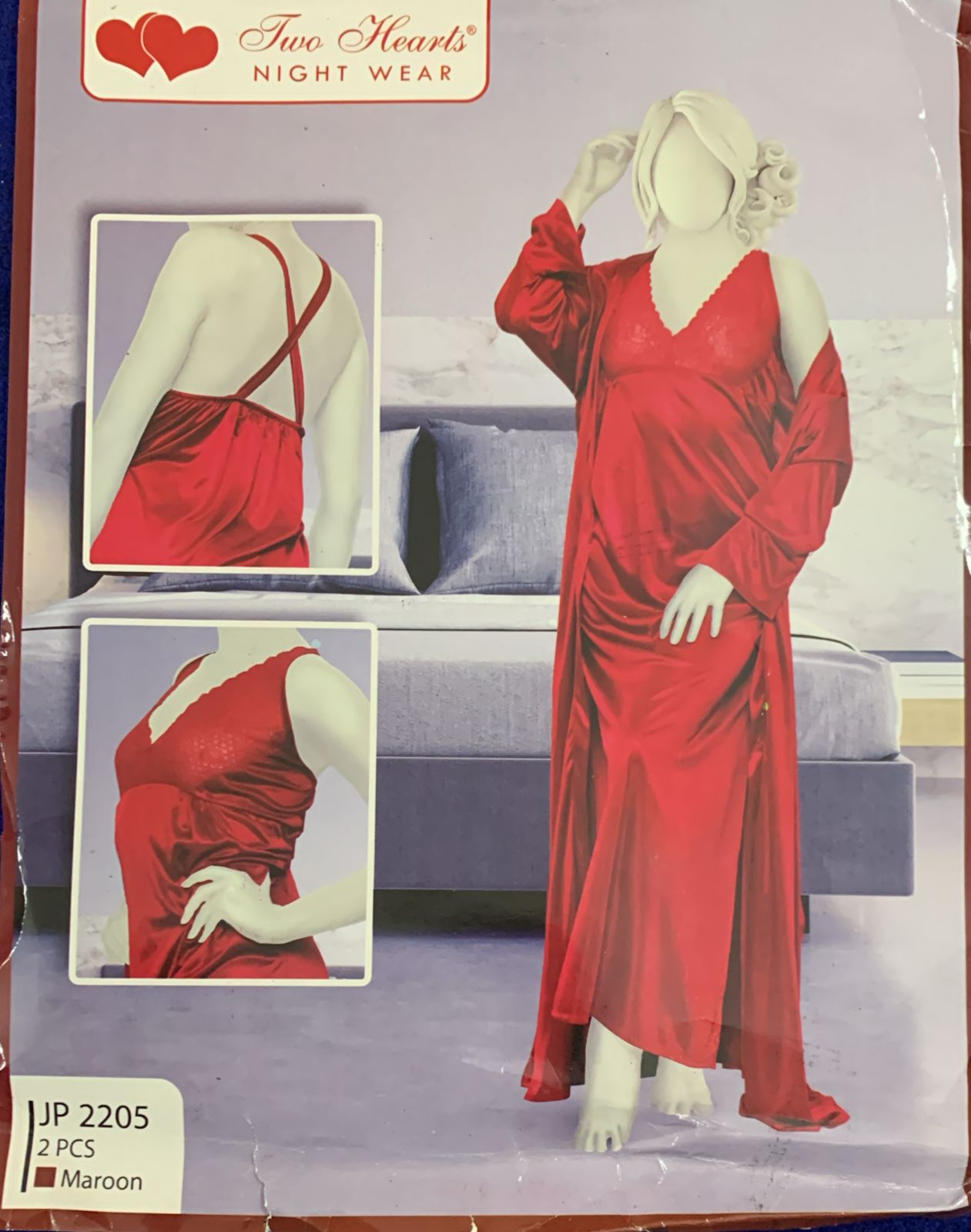 Premium Quality 2 Piece Nightwear with Bra and Panty